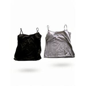 Lot of 2 CW Women’s Tank Tops – Size Large – Beige & Black